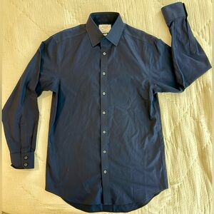 Charles Tyrwhitt Classic Fit Navy Non-Iron Cotton Dress Shirt 15/33